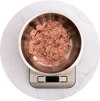 weighing food product